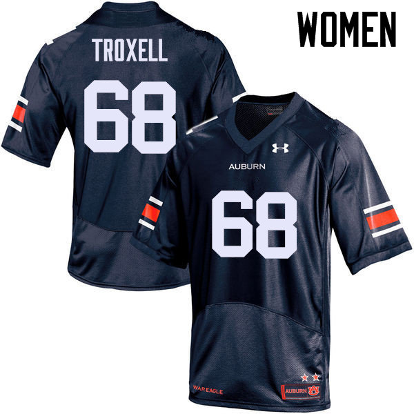 Auburn Tigers Women's Austin Troxell #68 Navy Under Armour Stitched College NCAA Authentic Football Jersey XZM6474OM